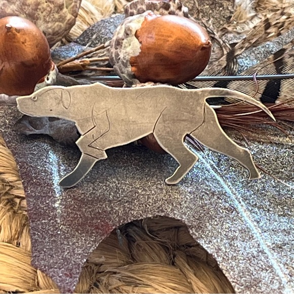 Vintage Pointer Retriever Dog Sterling Silver Brooch Pin Labrador Retriever? - Picture 11 of 17